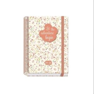 AGENDA ESCOLAR 2025-2026 TAMAÑO A5 TAPA CARTON FORRADO SEMANA VISTA PRIME BUBBLES DOHE 52038