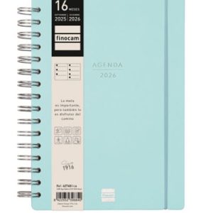 AGENDA 16 MESES SEPTIEMBRE 2025-DICIEMBRE 2026 HAIKU E10-155X212 SEMANA VISTA HORIZONTAL AZUL+ FINOCAM 627400426