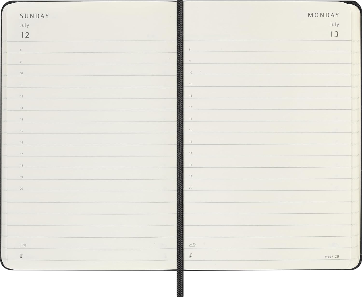 AGENDA 2026 TAPA DURA 12 MESES DIARIA P (9 x 14 CM) NEGRA MOLESKINE DHB12DC2Y26 - Imagen 3