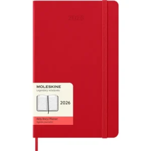 AGENDA 2026 TAPA DURA 12 MESES DIARIA L (13 X 21 CM) ROJO MOLESKINE DHF212DC3Y26