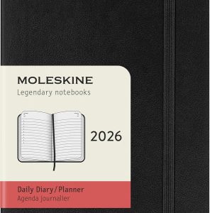 AGENDA 2026 TAPA BLANDA 12 MESES DIARIA P (9 x 14 CM) NEGRA MOLESKINE DSB12DC2Y26