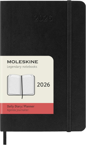 AGENDA 2026 TAPA BLANDA 12 MESES DIARIA P (9 x 14 CM) NEGRA MOLESKINE DSB12DC2Y26