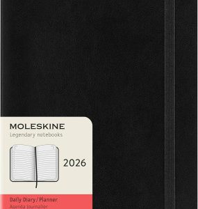 AGENDA 2026 TAPA BLANDA 12 MESES DIARIA L (13 X 21 CM) NEGRA MOLESKINE DSB12DC3Y26