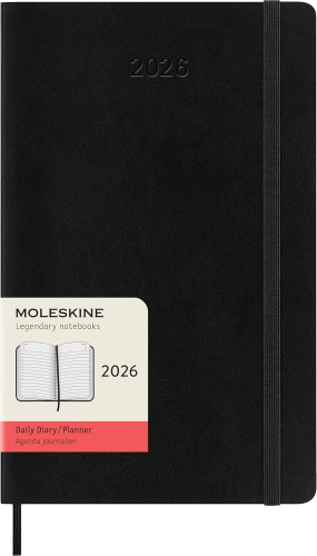 AGENDA 2026 TAPA BLANDA 12 MESES DIARIA L (13 X 21 CM) NEGRA MOLESKINE DSB12DC3Y26