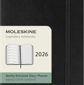 AGENDA 2026 TAPA BLANDA 12 MESES SEMANAL P (9 x 14 CM) NEGRA MOLESKINE DSB12WN2Y26