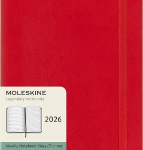 AGENDA 2026 TAPA BLANDA 12 MESES SEMANAL L (13 X 21 CM) ROJO MOLESKINE DSF212WN3Y26