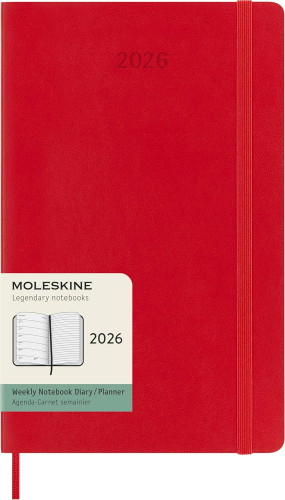 AGENDA 2026 TAPA BLANDA 12 MESES SEMANAL L (13 X 21 CM) ROJO MOLESKINE DSF212WN3Y26