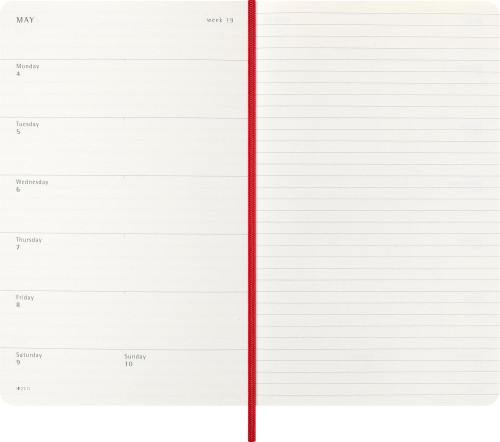 AGENDA 2026 TAPA BLANDA 12 MESES SEMANAL L (13 X 21 CM) ROJO MOLESKINE DSF212WN3Y26 - Imagen 4