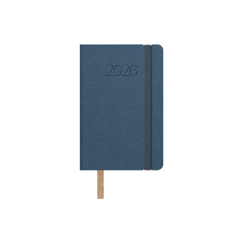 AGENDA 2026 MANHATAN SEMANA VISTA BOLSILLO 8,5 X 13 CM. COLOR AZUL DOHE 12870 - 26