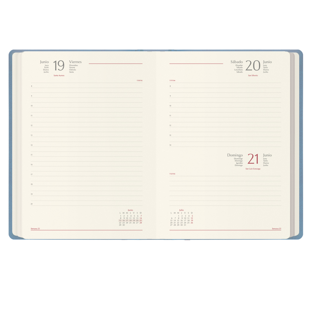 AGENDA 2026 SAMBA DÍA PÁGINA 15 X 21 CM. COLOR AZUL CLARO DOHE 13187 - 26 - Imagen 2