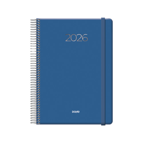 AGENDA 2026 DENVER ESPIRAL DÍA PÁGINA 15 X 21 CM. COLOR AZUL MARINO DOHE 12721 - 26