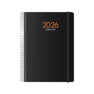 AGENDA 2026 SYNCRO ESPIRAL DÍA PÁGINA 15 X 21 CM. NEGRO DOHE 11620 - 26