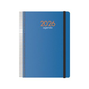 AGENDA 2026 SYNCRO ESPIRAL DÍA PÁGINA 15 X 21 CM. AZUL DOHE 11628 - 26