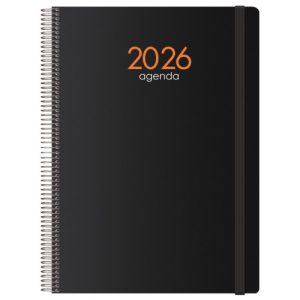 AGENDA 2026 SYNCRO ESPIRAL DÍA PÁGINA 21 X 29 CM. NEGRO DOHE 11617 - 26