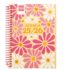AGENDA ESCOLAR 2025-2026 DIVA 8º 120X164 SEMANA VISTA HORIZONTAL SPRING+ FINOCAM 536100426