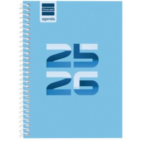 AGENDA ESCOLAR 2025-2026 COOL 8º 120X164 SEMANA VISTA HORIZONTAL AZUL+ FINOCAM 645000126