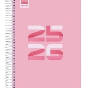 AGENDA ESCOLAR 2025-2026 COOL 4º 155X212 1DIA PAGINA ROSA+ FINOCAM 645060426