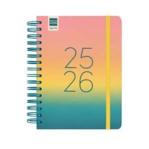 AGENDA ESCOLAR 2025-2026 CURSO COSMO 4º 155X212  1DIA PAGINA IRIS+ FINOCAM 537070326