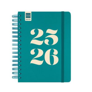 AGENDA ESCOLAR 2025-2026 CURSO COSMO 4º 155X212  1DIA PAGINA AQUA+ FINOCAM 537070426