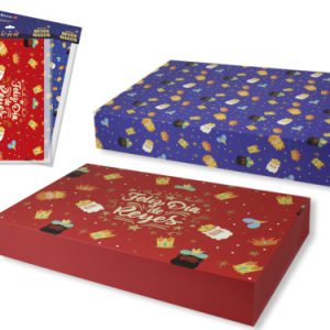 CAJA PLEGABLE REYES MAGOS (43x26x6,5 CM) COLORES SURTIDOS BISMARK 333604