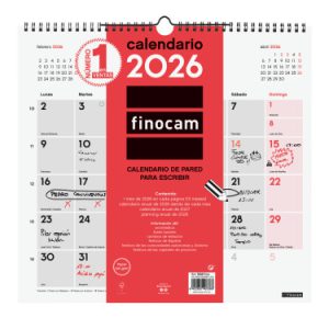 CALENDARIO 2026 NEUTRO PARED ESCRIBIR L 340X320MM FINOCAM 780070026