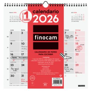 CALENDARIO 2026 NEUTRO PARED ESCRIBIR 300X300MM FINOCAM 781520026