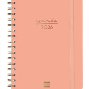AGENDA 2026 TRENDY ALMA E10 155X212MM SEMANA VISTA HORIZONTAL CORAL FINOCAM 762020526