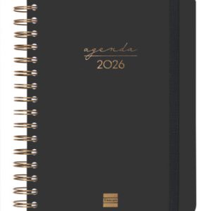 AGENDA 2026 TRENDY ALMA E10 155X212MM DIA PAGINA NEGRO FINOCAM 762040126