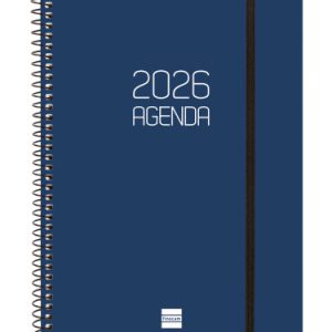 AGENDA 2026 BASIC OPAQUE E10 155X212MM SEMANA VISTA HORIZONTAL AZUL FINOCAM 742761026