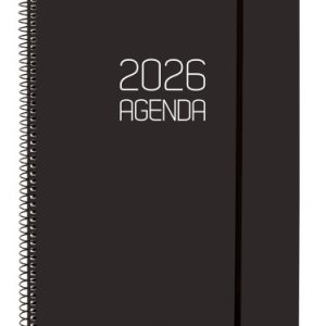 AGENDA 2026 BASIC OPAQUE E40 210X297MM SEMANA VISTA HORIZONTAL NEGRO FINOCAM 742786026