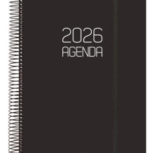 AGENDA 2026 BASIC OPAQUE E40 210X297MM DIA PAGINA NEGRO FINOCAM 742926026