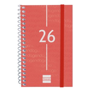 AGENDA 2026 BASIC YEAR E3 79X127MM SEMANA VISTA HORIZONTAL ROJO FINOCAM 741423026