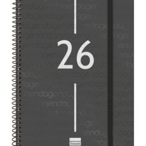 AGENDA 2026 BASIC YEAR E10 155X212MM SEMANA VISTA HORIZONTAL NEGRO FINOCAM 741456026