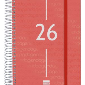AGENDA 2026 BASIC YEAR E10 155X212MM DIA PAGINA ROJO FINOCAM 741103026