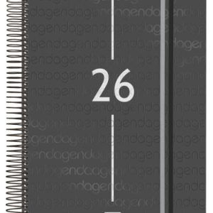 AGENDA 2026 BASIC YEAR E40 210X297MM DIA PAGINA NEGRO FINOCAM 741116026
