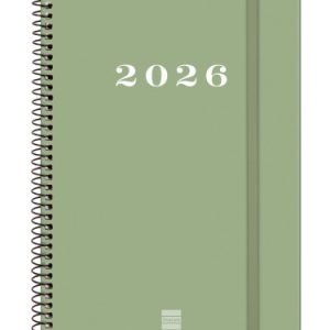 AGENDA 2026 BASIC MY E10 155X212MM SEMANA VISTA HORIZONTAL VERDE FINOCAM 743502026
