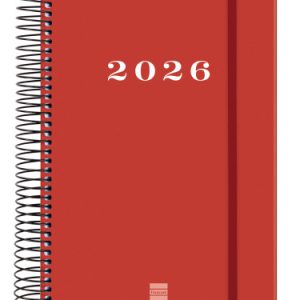 AGENDA 2026 BASIC MY E10 155X212MM DIA PAGINA ROJO FINOCAM 743523026