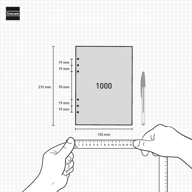 RECAMBIO ANUAL 2026 R1099 OPEN1000 155X215MM SEMANA VISTA VERTICAL FINOCAM 711520026 - Imagen 3