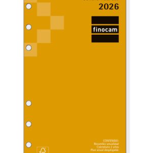RECAMBIO ANUAL 2026 C999 CLASSIC609 94X171MM SEMANA VISTA HORIZONTAL FINOCAM 201260026
