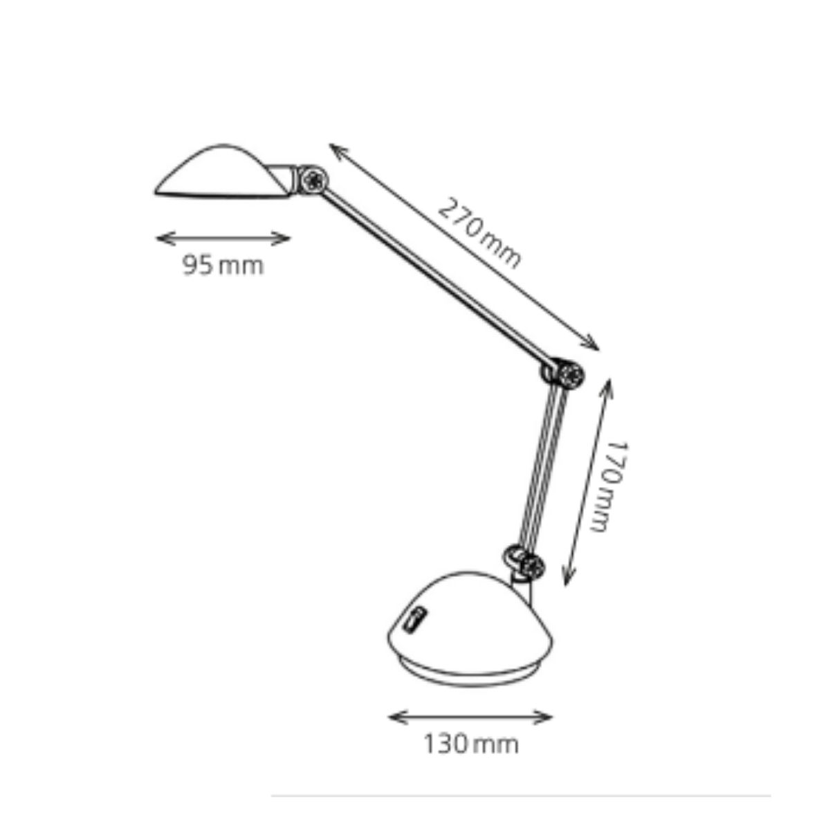 LAMPARA LED SPACE ARTICULADA 130X340X220MM PLATA ARCHIVO 2000 5040 PT MT - Imagen 4