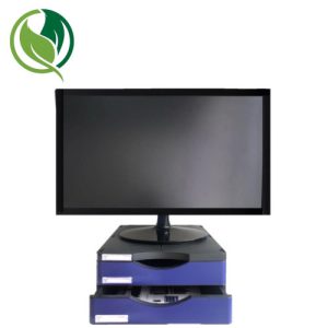 SOPORTE ELEVADOR 2 CAJONES PARA MONITOR ERGOSOSTENIBLE ARCHIVO2000 6611M1 AZ
