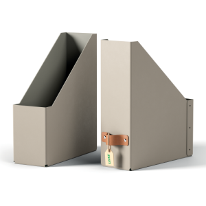 PACK 2 REVISTEROS DE CARTÓN COLOR BEIGE LEITZ 24710012