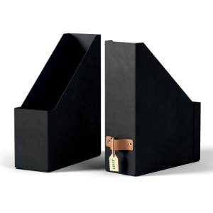 PACK 2 REVISTEROS DE CARTÓN COLOR NEGRO LEITZ 24710095