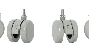 PACK DE 4 RUEDAS PARA MESA ELÉCTRICA COLOR GRIS LEITZ 53740085