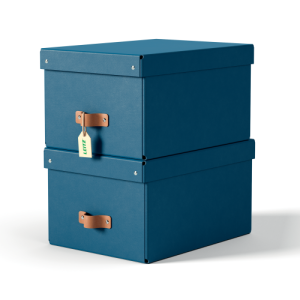 PACK 2 CAJAS DE ALMACENAMIENTO CARTÓN MEDIANA COLOR AZUL LEITZ 61490068