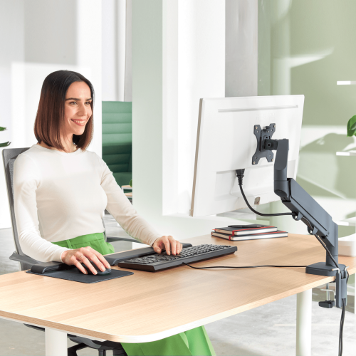 BRAZO PARA UN MONITOR ERGO SPACESAVING COLOR GRIS OSCURO LEITZ 64890089 - Imagen 2