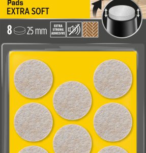 BLISTER 8 FIELTROS ADHESIVOS EXTRA SUAVES 25MM DIAMETRO BEIGE SP84A21 SCOTCH 7100309845