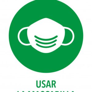 SEÑALES ADHESIVOS PREIMPRESO  "USAR MASCARILLAS " SOBRE DE 2 HOJAS EN A4 AVERY AV_KITCOVID2_ES