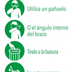 SEÑALES ADHESIVOS PREIMPRESO  "CONSEJO PARA ESTORNUDAR" SOBRE DE 2 HOJAS EN A4 AVERY AV_KITCOVID5_ES