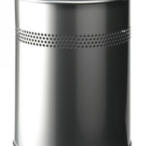 PAPELERA METALICA DE 15L SEMIPERFORADA COLOR PLATA DURABLE 3300-23